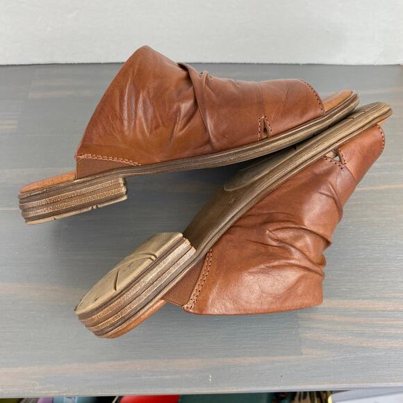 Miz Mooz Dandelion Slide Sandals Women EU36 US 6-6.5 Wide Width Brown Leather - Picture 10 of 10